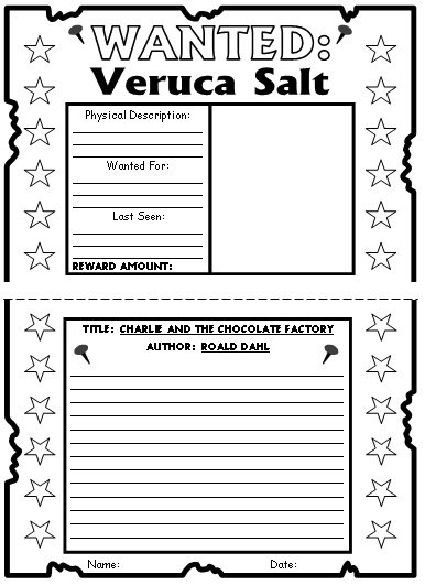 Charlie and the Chocolate Factory Wanted Posters Projects Veruca Salt Example