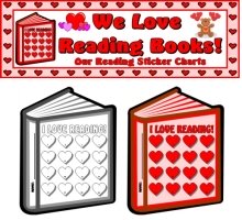 Valentine's Day Reading Sticker Charts