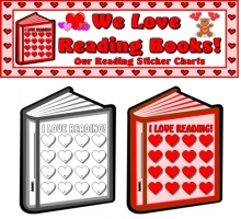 Valentine's Day Reading Sticker Charts