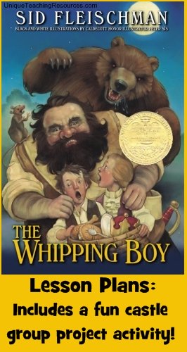 The Whipping Boy by Sid Fleischman Book Cover and Lesson Plans