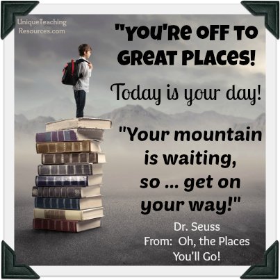 You're Off To Great Places Dr. Seuss Quote From Oh The Places You'll Go!