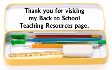 Back to School Teaching Resources and Lesson Plans
