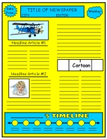 Biography Newspaper Book Report Project Templates