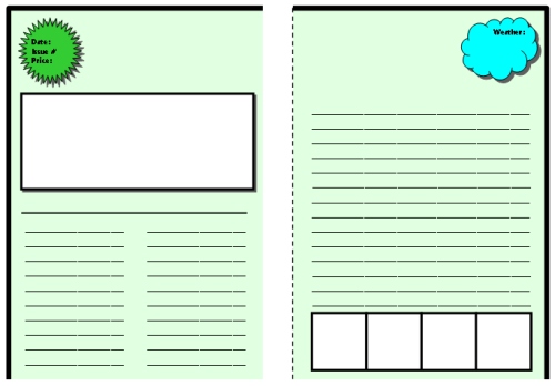 free newspaper template printable