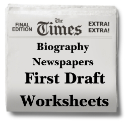 Biography Nonfiction Newspapers First Draft Pintable Worksheets