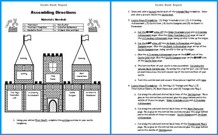 Castle Book Report Projects Student Directions Worksheet
