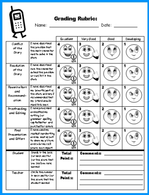 Rubric book report 5th grade