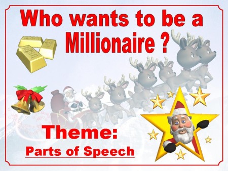 Christmas Powerpoint Grammar Lesson Activity:  Nouns, Verbs, Adjectives, and Adverbs