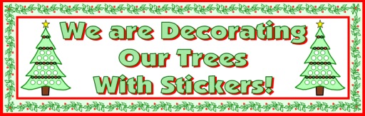 Christmas Tree Sticker Charts Banner