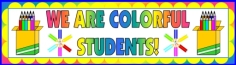 Color Pencil Creative Writing Templates Bulletin Board Banner