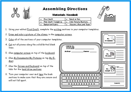 Computer Book Report Project: templates, worksheets ...