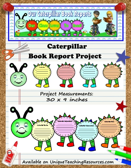 Creative Book Report Project Ideas - Caterpillar Templates