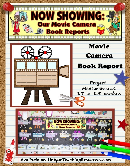 Creative Book Report Project Ideas - Movie Camera Templates