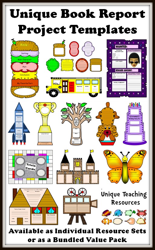 Creative Book Report Project Templates For Elementary School Students