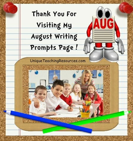 Creative Writing Prompts and Journal Ideas Back to School and August