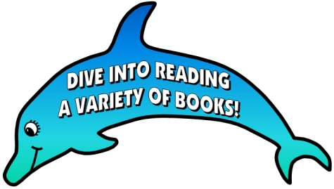 Dive Into Reading Classroom Bulletin Board Display Large Dolphin Template