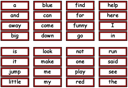 Dolch Sight Words Free Flash Cards And Lists For Dolch High Frequency Words