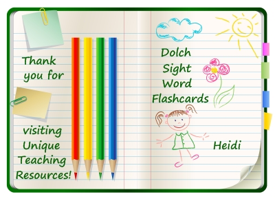 Download Free Dolch Sight Word Flashcards On Unique Teaching Resources