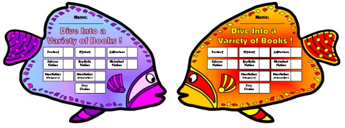 Color Fish Sticker Chart Templates