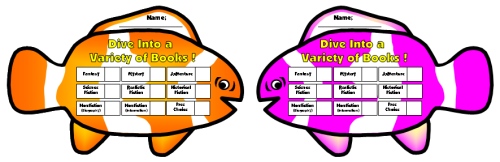 Dive Into Reading Sticker Charts Clown Fish