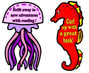 Dive Into Reading Fish and Ocean Theme Bulletin Board Display