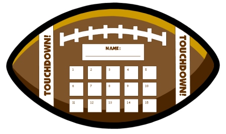 Football Sticker and Incentive Charts and Templates