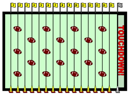 Football Field Example for Sticker Charts Set