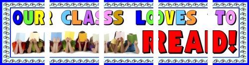 Assemble these 5 pages together to create a free reading bulletin board display banner for your classroom.