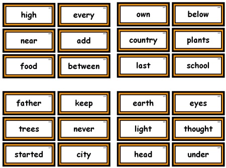 fry 1000 instant words for teaching reading free flash cards and create note cards in word