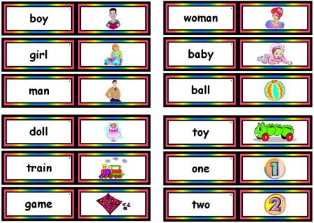 Free Fry Picture Nouns Flashcards for Elementary Teachers and Students