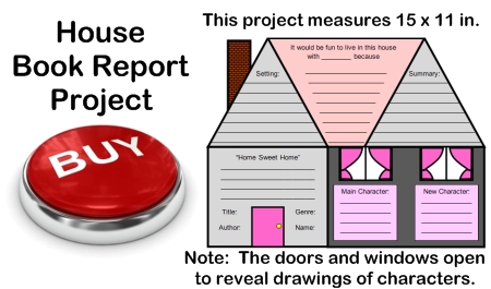 Creative Book Report Project Ideas:  Character House Templates