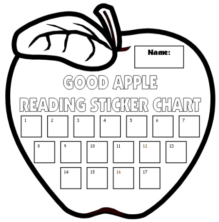 Good Apple Sticker Charts for Reading and English