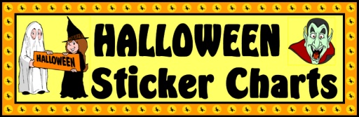 Halloween Sticker Charts and Templates for Students