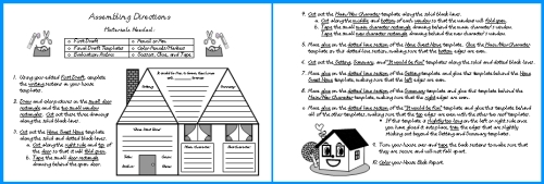 Book Report Projects Assembly Directions Character House