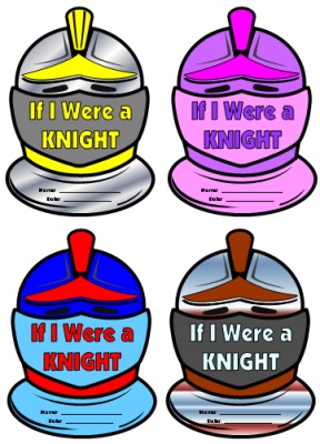 If I Were a Knight Helmet Creative Writing Templates and Worksheets Lesson Plans