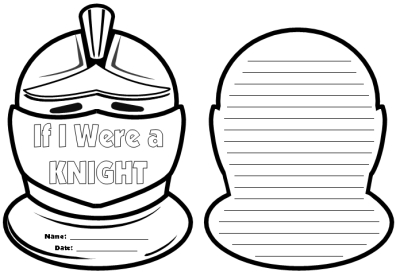 If I Were a Medieval Knight Creative Writing Helmet Templates