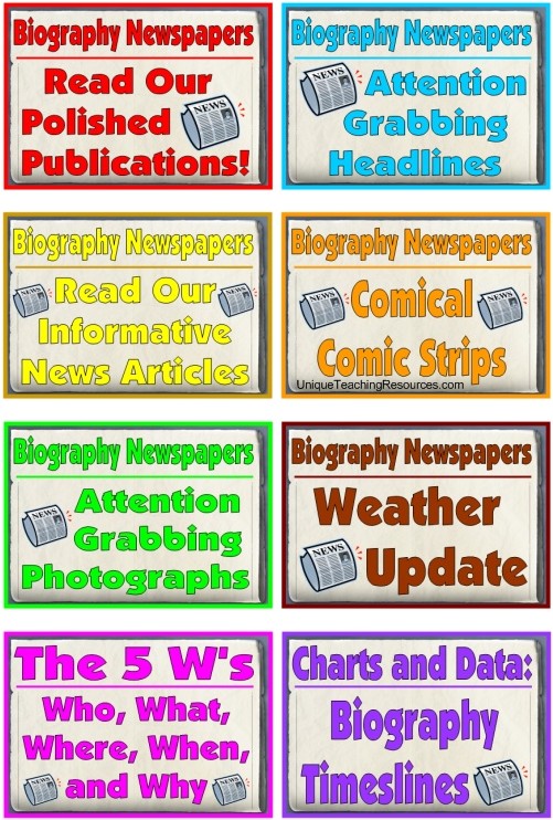 Nonfiction Biography Book Report Projects and Templates