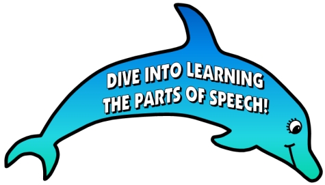 Parts of Speech Dolphin Classroom Bulletin Board Display