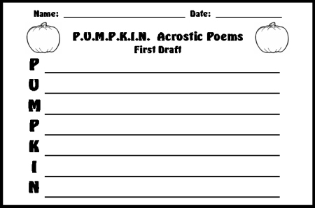 acrostic poems for names. Pumpkin Acrostic Poems