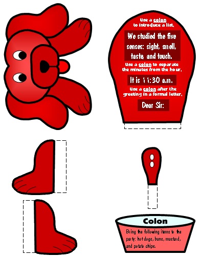 Colon Punctuation Mark Bulletin Board Display Grammar Resources Set 