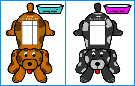 Puppy Dog Sticker Charts and Templates