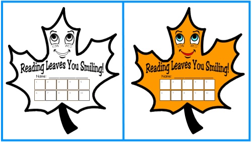 Sticker Charts and Templates for Fall, Autumn, and Thanksgiving