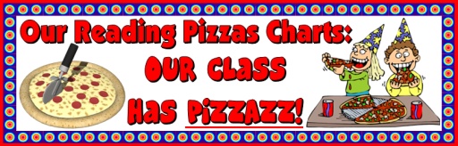 Reading Pizza Shaped Sticker Charts and Templates