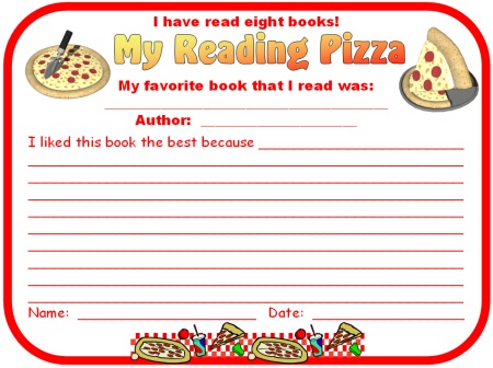 My Favorite Book That I Read Student Response Form Worksheet