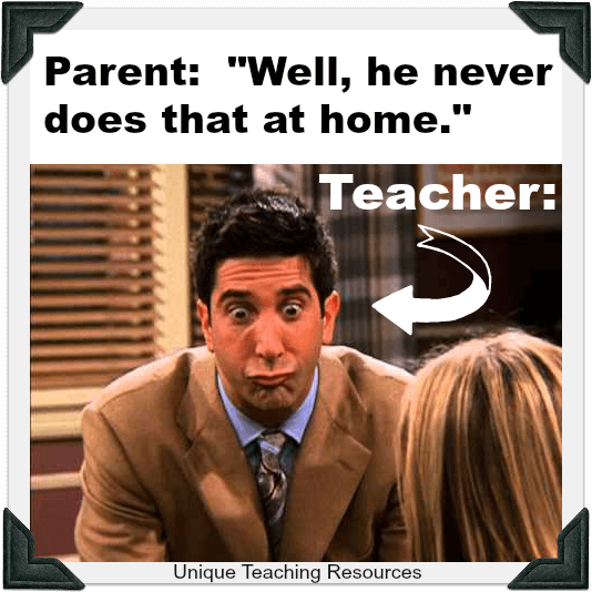Ross from Friends Funny Face Parent Conferences