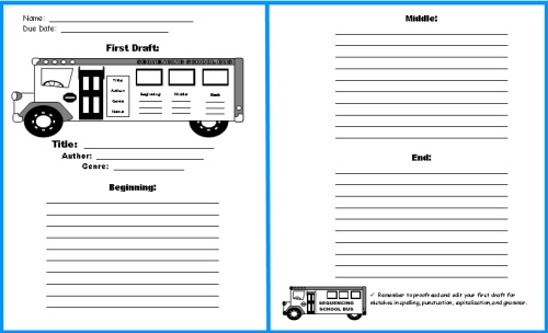 Free middle school book report forms