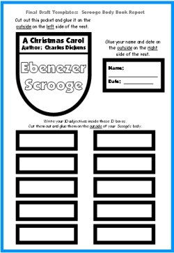 A Christmas Carol Project:  Scrooge Final Draft Templates and Worksheets