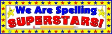 Free Spelling Superstars Bulletin Board Display Banner