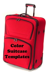 Suitcase Book Report Projects Color Templates