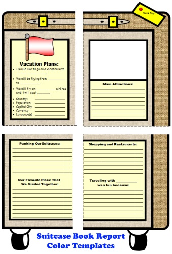 Main Character Suitcase Book Report Projects and Templates